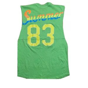Spirit Jersey Tank Top Sleeveless Women's Size XSmall Neon Green Summer 83 NEW‎